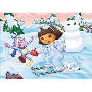 Opakowanie Puzzle 40 maxi - DORA Poznaje Świat Zima AXEL