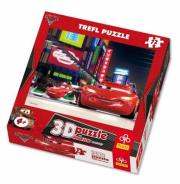 Okładka książki Puzzle 72 Auta Zygzak i Francesco 3D TREFL