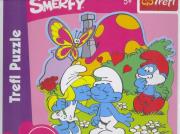 Opakowanie Puzzle konturowe 150 Smerfy Pocałunek TREFL