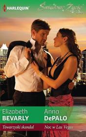 Towarzyski skandal, Noc w Las Vegas pocket. Autor: Bevarly Elizabeth, Anna DePalo. Dadada.pl Okładka książki Towarzyski skandal, Noc w Las Vegas pocket