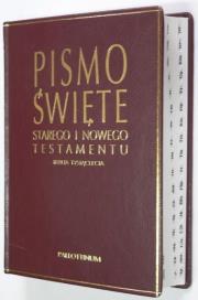 Okładka książki Biblia Tysiąclecia - opr. skórzana z nacięciami