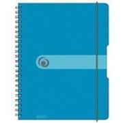 Opakowanie Brulion na spirali A4/80K kratka PP niebieski tr.