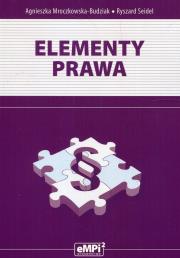 Elementy prawa podręcznik wyd. 2010 eMPi2 WZ. Autor: Agnieszka Mroczkowska-Budziak, Ryszard Seidel. Dadada.pl Okładka książki Elementy prawa podręcznik wyd. 2010 eMPi2 WZ