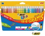 Flamastry KIDS Couleur (18+6 szt.) BIC. Wydawca: Bic. Dadada.pl Opakowanie Flamastry KIDS Couleur (18+6 szt.) BIC