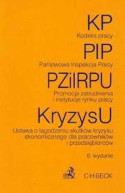 Okładka książki KP, PIP, PZiIRPU, KryzysU. Teksty Ustaw  wyd. 6