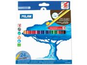 Opakowanie Kredki akwarelowe trójkątne 24 kolory MILAN