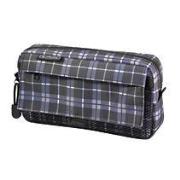 Okładka książki Piórnik kosmetyczka 2 kieszenie Karo grey