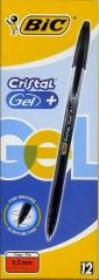 Opakowanie Pióro żelowe Cristal Gel+Fine czarny (12 szt.) BIC