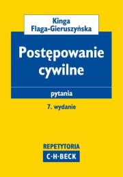 Postępowanie cywilne. Pytania.. Autor: Flaga-Gieruszyńska Kinga. Dadada.pl Okładka książki Postępowanie cywilne. Pytania.