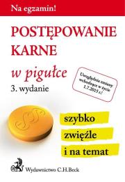 Okładka książki Postępowanie karne w pigułce