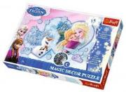 Okładka książki Puzzle 15 - Kraina Lodu. Magic Decor