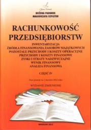 Rachunkowość Przedsiębiorstw Część IV w.2012. Autor: Bożena Padurek. Dadada.pl Okładka książki Rachunkowość Przedsiębiorstw Część IV w.2012