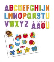 Tablica magnetyczna dwustronna premium duże litery, cyfry kształty. Wydawca: Quercetti. Dadada.pl Opakowanie Tablica magnetyczna dwustronna premium duże litery, cyfry kształty