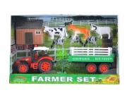 Opakowanie Traktor 31 cm z 3 zwierzętami i domkiem