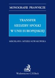 Okładka książki Transfer siedziby spółki w Unii Europejskiej
