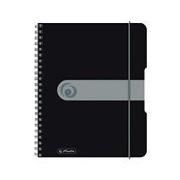 Opakowanie Brulion na spirali A5/80K kratka PP czarny (2szt)