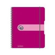 Opakowanie Brulion na spirali A5/80K kratka PP malinowy(2szt)