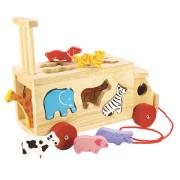 Opakowanie Ciężarówka ze zwierzątkami drewniana