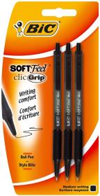 Długopis Soft Feel Click Grip Fine Czarny 3 sztuki. Wydawca: Bic. Dadada.pl Opakowanie Długopis Soft Feel Click Grip Fine Czarny 3 sztuki