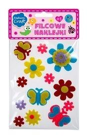 Opakowanie Filcowe naklejki kwiaty 13 sztuk bpz