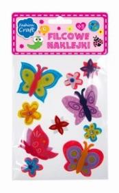 Opakowanie Filcowe naklejki motyle 9 sztuk