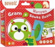 Okładka książki Gram z Sówką Zuzią. Warzywa