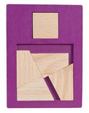 Opakowanie IQ-Test Dodatkowy Element - Duży Kwadrat, fiolet, drewno