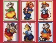 Opakowanie Klocki 12 elementowe bajkowe zwierzęta czerwone