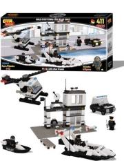 Opakowanie Klocki Best Lock 411 elementów Zestaw S.W.A.T Town