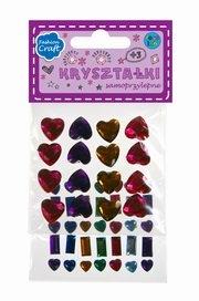 Opakowanie Kolorowe dżety serca 51 sztuk kryształków