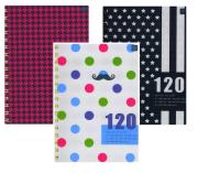 Opakowanie Kołozeszyt A5/120K kratka 75g PP przekładki (5szt)