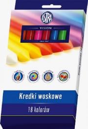Opakowanie Kredki woskowe 18 kolorów