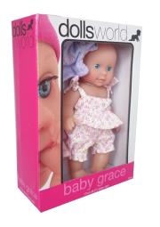 Opakowanie Lalka bobas Baby Grace 17 cm białe kwiatki