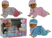 Opakowanie Lalka bobas raczkuje śmieje sie mówi turkus