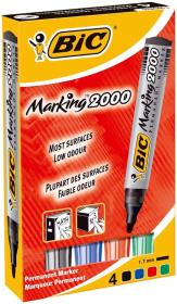 Marker Permanentny Eco 2000 mix kolorów 4 sztuki. Wydawca: Bic. Dadada.pl Opakowanie Marker Permanentny Eco 2000 mix kolorów 4 sztuki