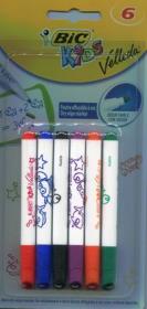 Markery mini Bic Kids Velleda 6 kolorów. Wydawca: Bic. Dadada.pl Opakowanie Markery mini Bic Kids Velleda 6 kolorów