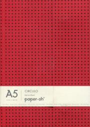 Opakowanie Notatnik A5 Paper-oh Circulo Red on Black gładki