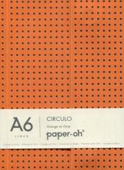 Opakowanie Notatnik A6 Paper-oh Circulo Orange on Grey w linie