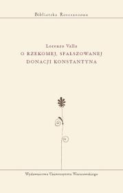 Okładka książki O rzekomej, sfałszowanej donacji Konstantyna