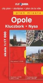Okładka książki Opole Nysa Kluczbork plan miasta 1:20 000 plastik