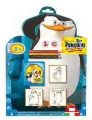 Opakowanie Pieczątki Shaped Pingwiny z Madagaskaru 3 sztuki