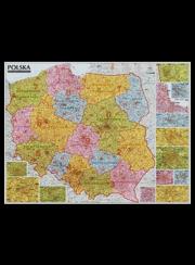 Okładka książki Polska mapa kodów pocztowych 1:685 ścienna