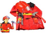 Prawdziwy strój strażaka + kask + gaśnica + łom. Wydawca: Lean Toys. Dadada.pl Opakowanie Prawdziwy strój strażaka + kask + gaśnica + łom