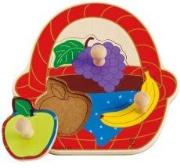 Puzzle Koszyk piknikowych owoców. Autor: HAPE. Dadada.pl Okładka książki Puzzle Koszyk piknikowych owoców
