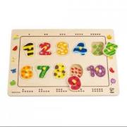 Puzzle Moje pierwsze cyferki. Autor: HAPE. Dadada.pl Okładka książki Puzzle Moje pierwsze cyferki