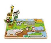 Puzzle stojące Dzikie zwierzęta. Wydawca: Hape. Dadada.pl Opakowanie Puzzle stojące Dzikie zwierzęta