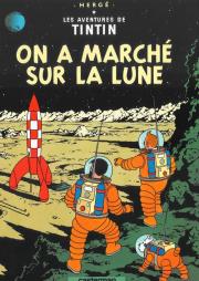 Okładka książki Tintin on a marche sur la lune