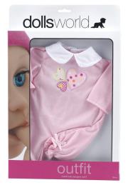 Opakowanie Ubranka deluxe w 8 modnych wzorach 46 cm różowe