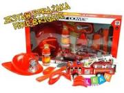 Okładka książki ZESTAW STRAŻAKA STRAŻ POŻARNA WÓZ + KASK + GAŚNICA