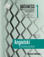 Okładka książki Angielski w tłumaczeniach Business 1